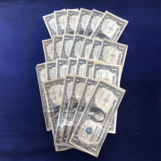 Lot of 25 $1 Silver Certificate (VG-XF)