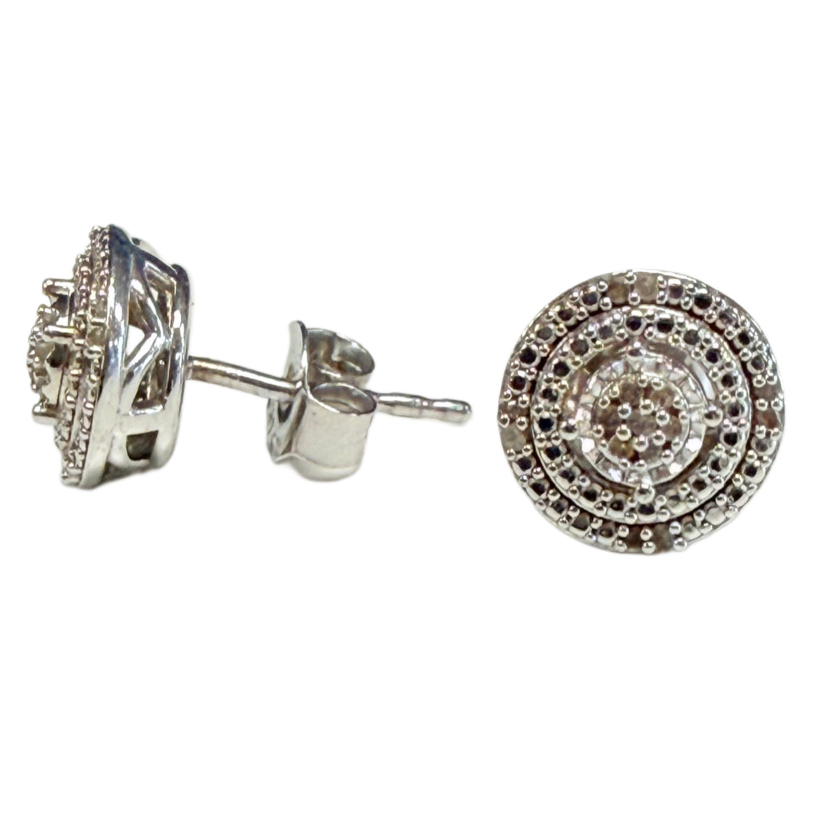 Silver & Diamond Earrings