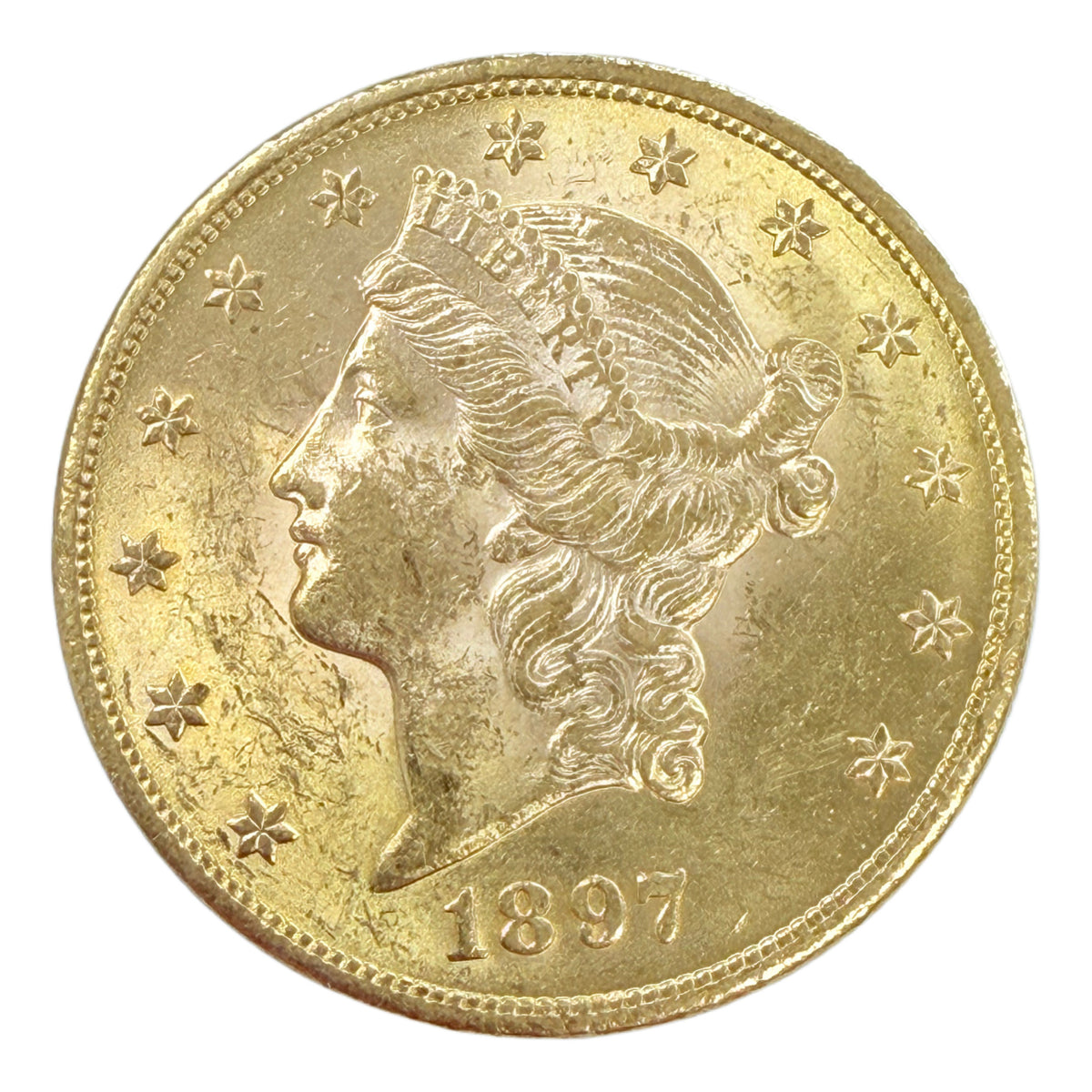 1897 $20 Liberty Gold Double Eagle (AU)