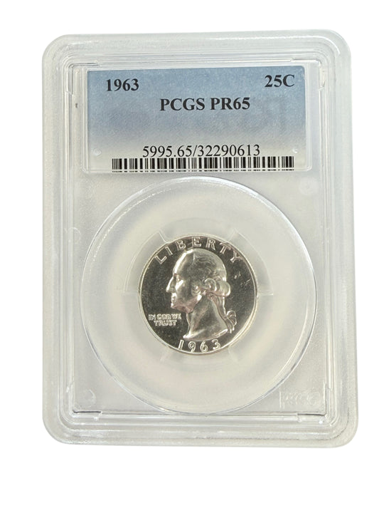 1963 Washington Quarter PCGS PR65