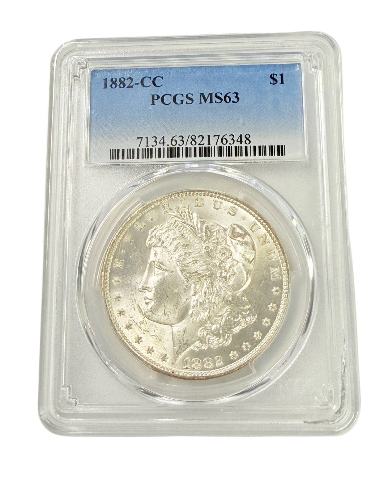 1882-CC Morgan Silver Dollar PCGS MS63