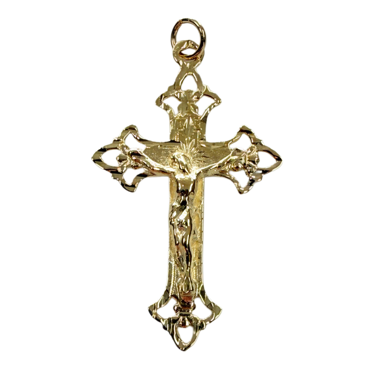 14k Gold Ornate Crucifix