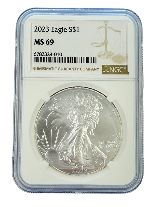 2023 1 oz American Silver Eagle NGC MS69