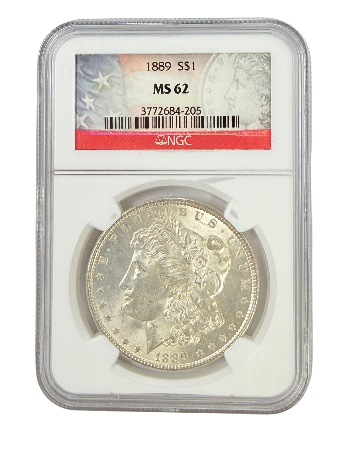 1889 Morgan Silver Dollar NGC MS62