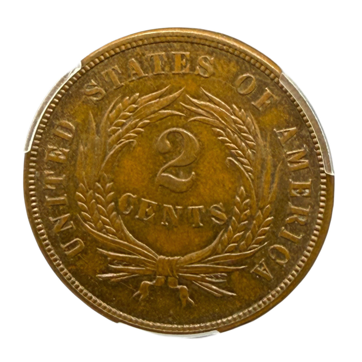 1868 Two Cent Piece PCGS MS63BN