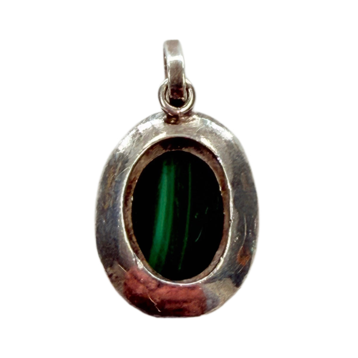 Native American Silver & Malachite Pendant