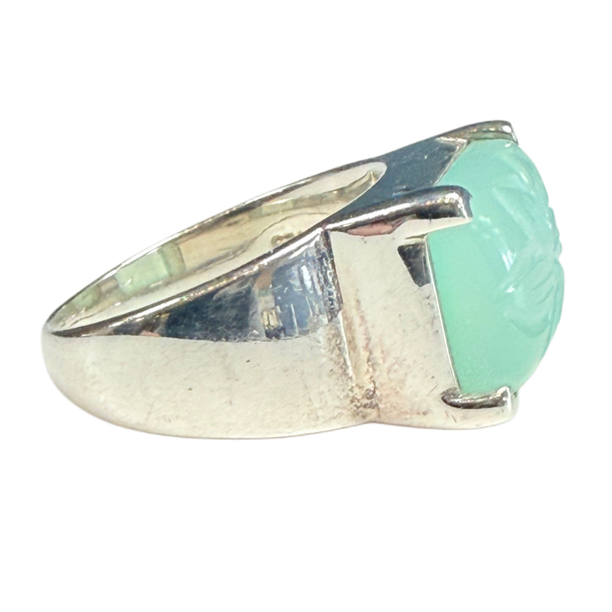 Silver & Jade Signet Ring