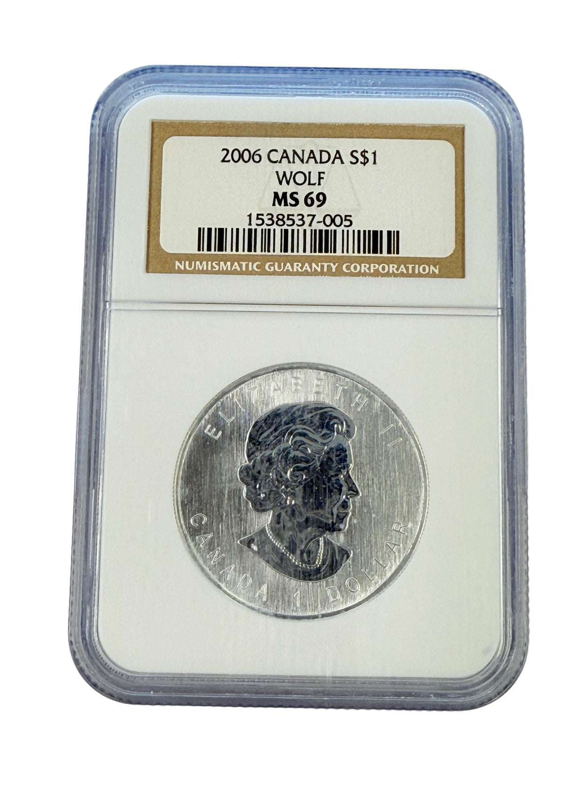 2006 Canada $1 1/2 oz Wolf NGC MS69