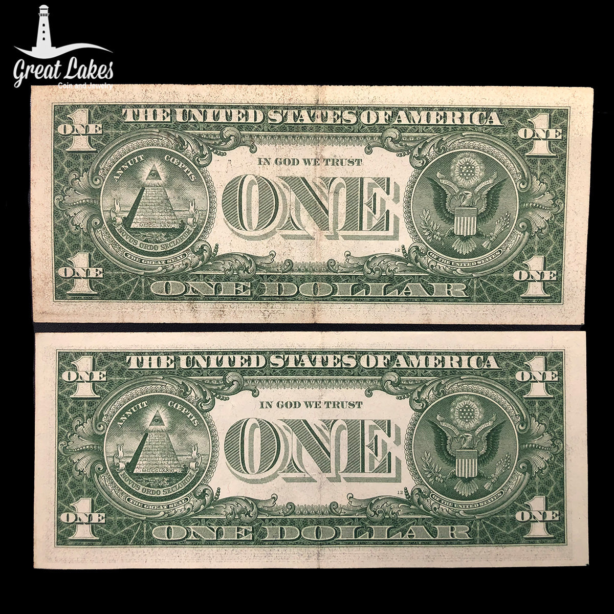 Lot of Two Consecutive 1957 $1 Silver Certificates (AU)