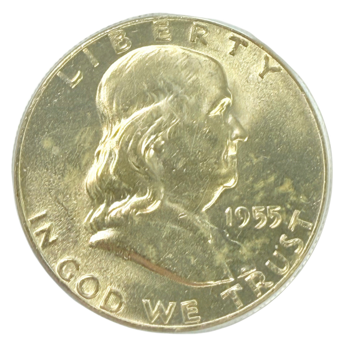 1955 Franklin Half Dollar PCGS MS64 FBL