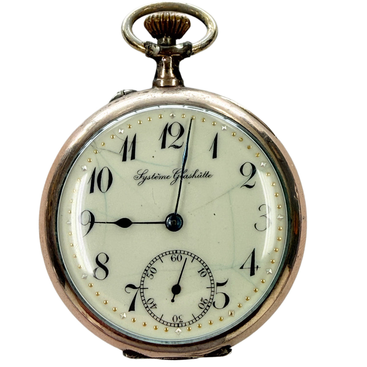 Vintage System Glashutte .800 Silver Pocket Watch (Running)