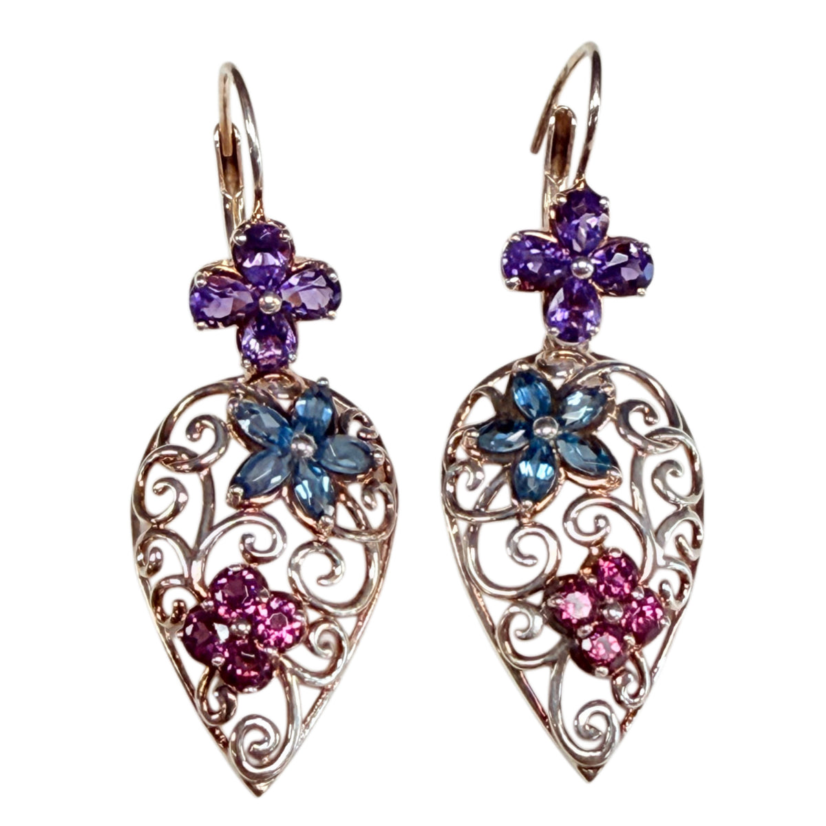 Silver & Gemstone Earrings