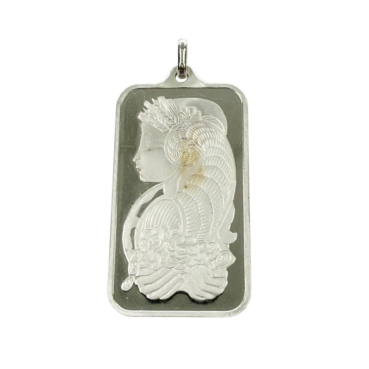 Vintage 1980’s PAMP Suisse Lady Fortuna 1/2 oz Silver Pendant
