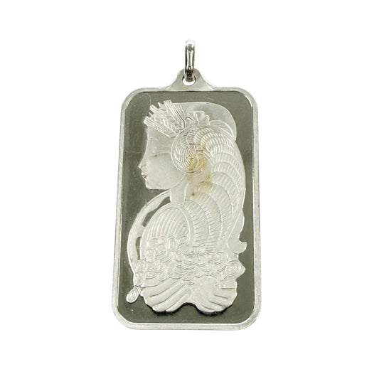 Vintage 1980’s PAMP Suisse Lady Fortuna 1/2 oz Silver Pendant