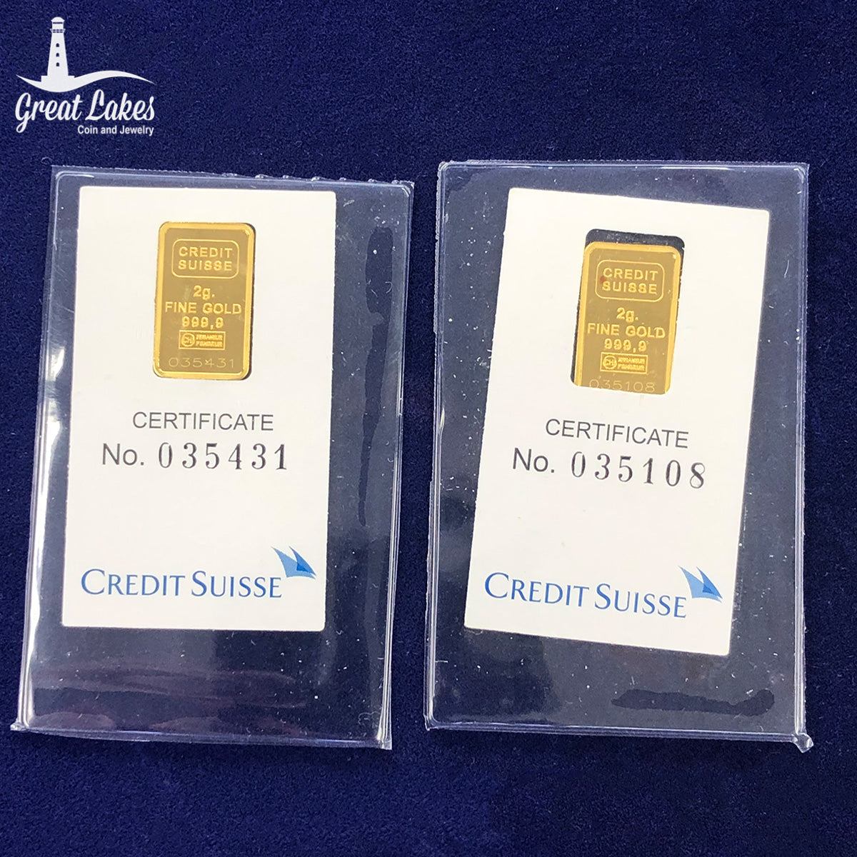 Credit Suisse 2 g Gold Bar (Secondary Market)