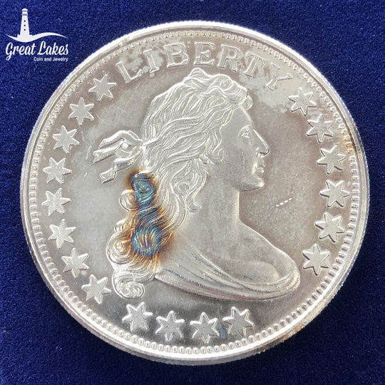 2 oz Silver Draped Bust Dollar Replica