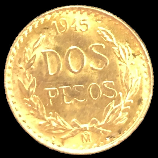 1945 Mexican Gold 2 Pesos (Ex Jewelry)