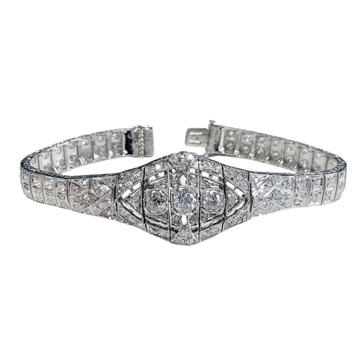 Platinum &amp; Diamond Art Deco Bracelet (3.25 Carat)