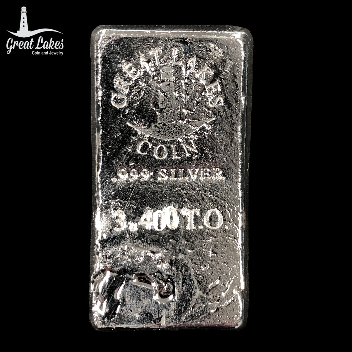 GLC Hand Poured Silver Bar (3.400 Troy Oz)
