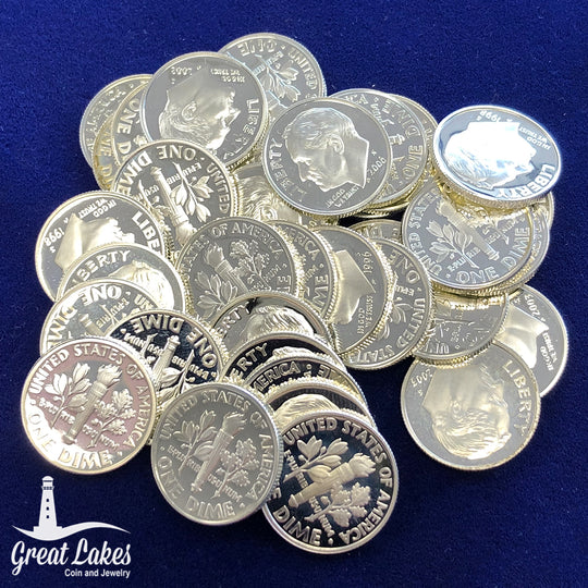 $3.60 FV Modern Proof 90% Dimes