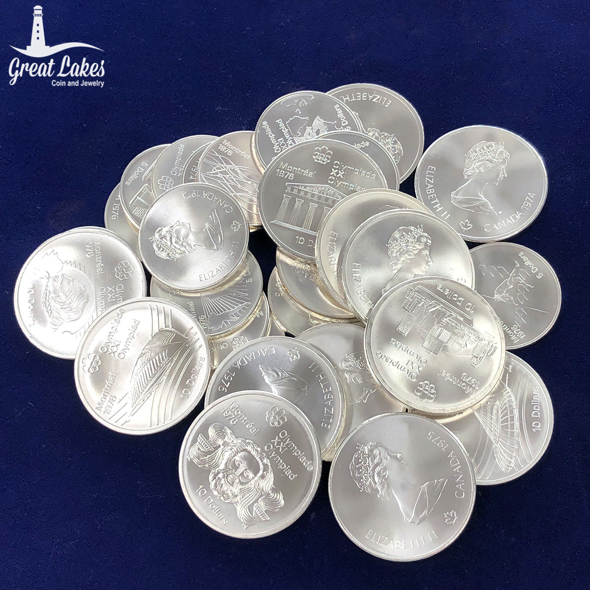 Canadian $10 and $5 Olympic Silver Coins (30.3506 ASW)
