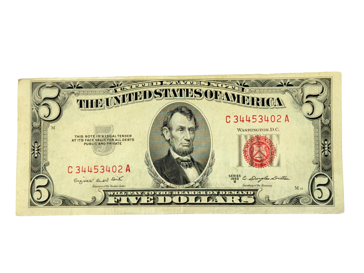 1953-B $5 Legal Tender Note (XF)