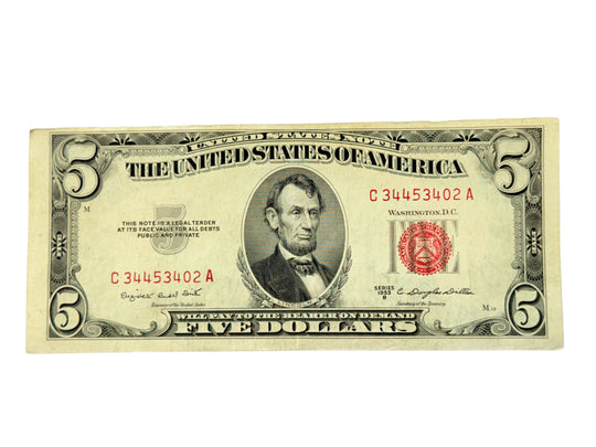 1953-B $5 Legal Tender Note (XF)