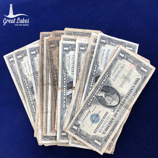 Lot of 30 Low Premium $1 Silver Certificates