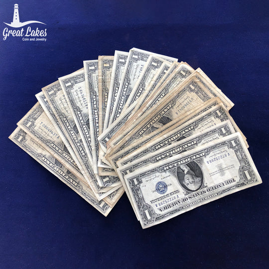 Lot of 30 1957-B $1 Silver Certificates (VG - AU)