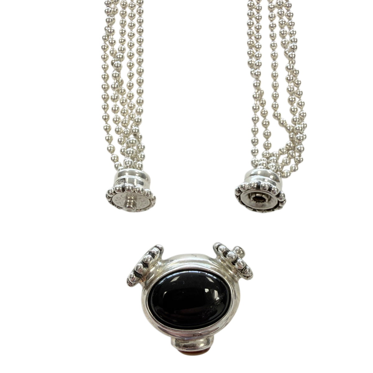 Joseph Esposito Necklace Silver & Gemstone Modular Necklace