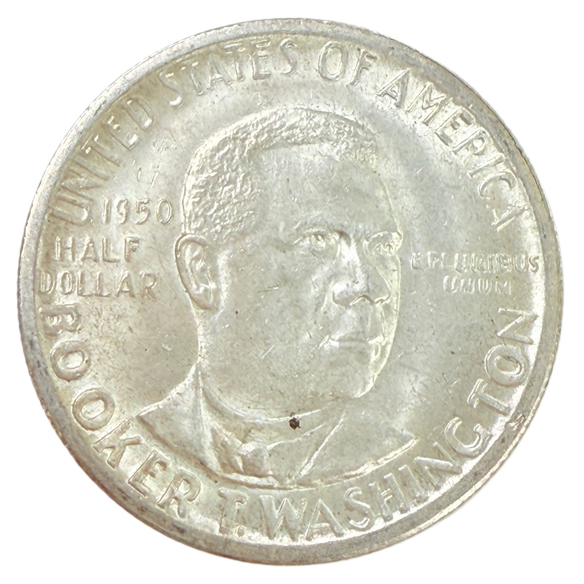 1950-S Booker T. Washington Commemorative Half Dollar (AU)