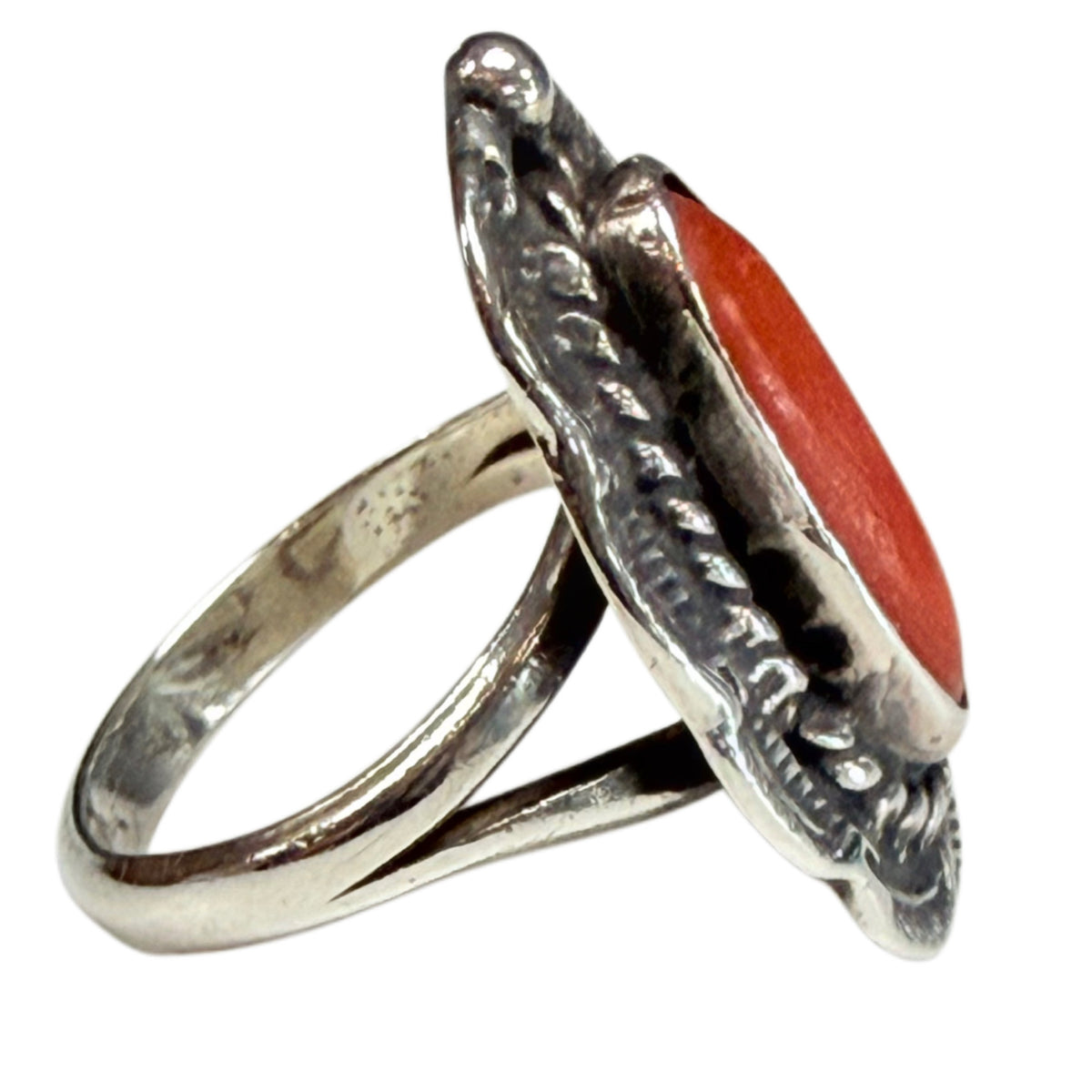 Native American Silver & Coral Ring