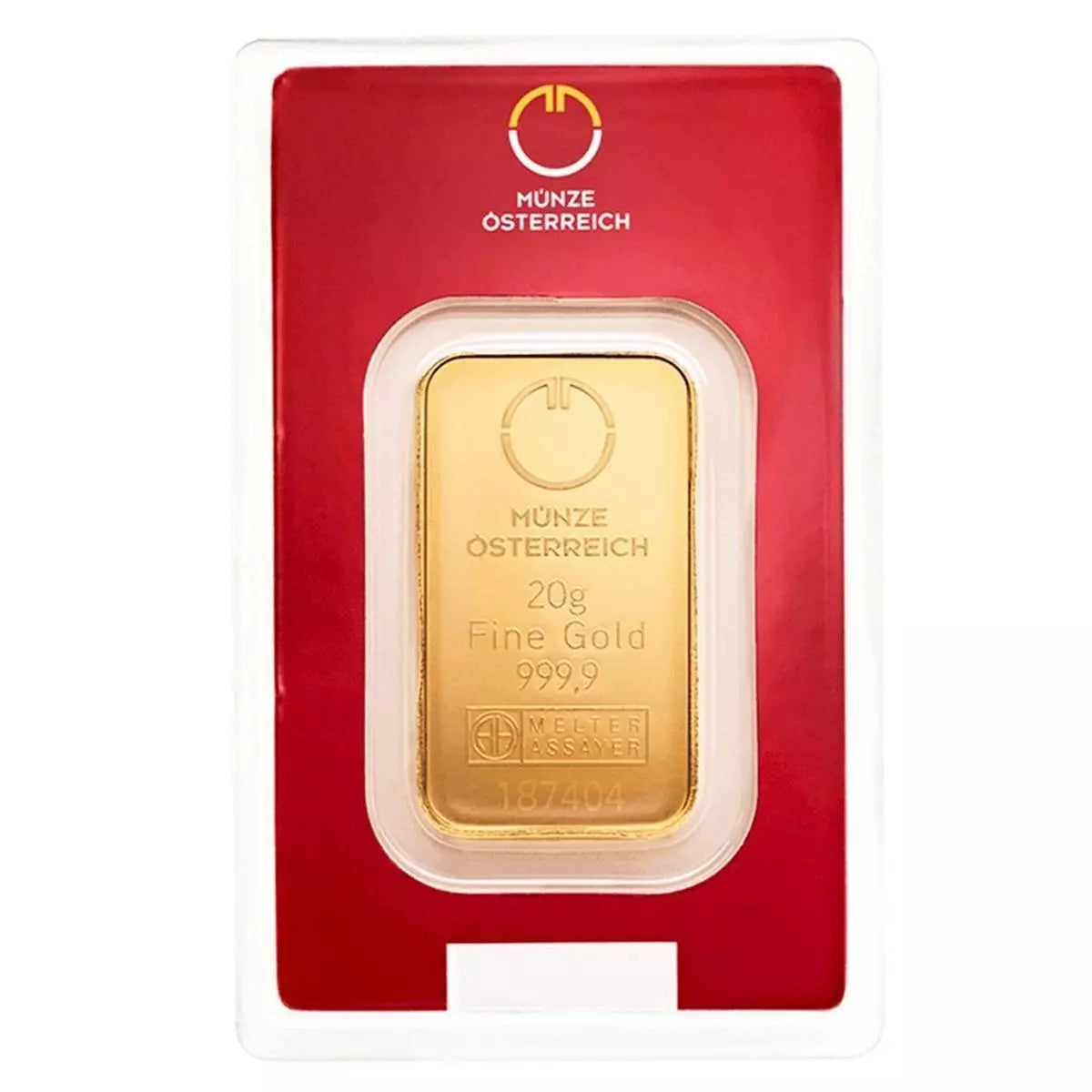 Austrian Mint 20g Gold Bar (In Assay)