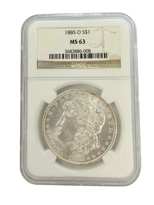 1885-O Morgan Silver Dollar NGC MS63