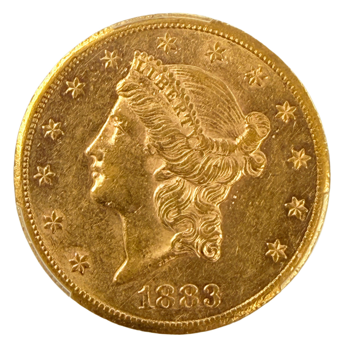 1883-CC $20 Liberty Gold Double Eagle PCGS AU55