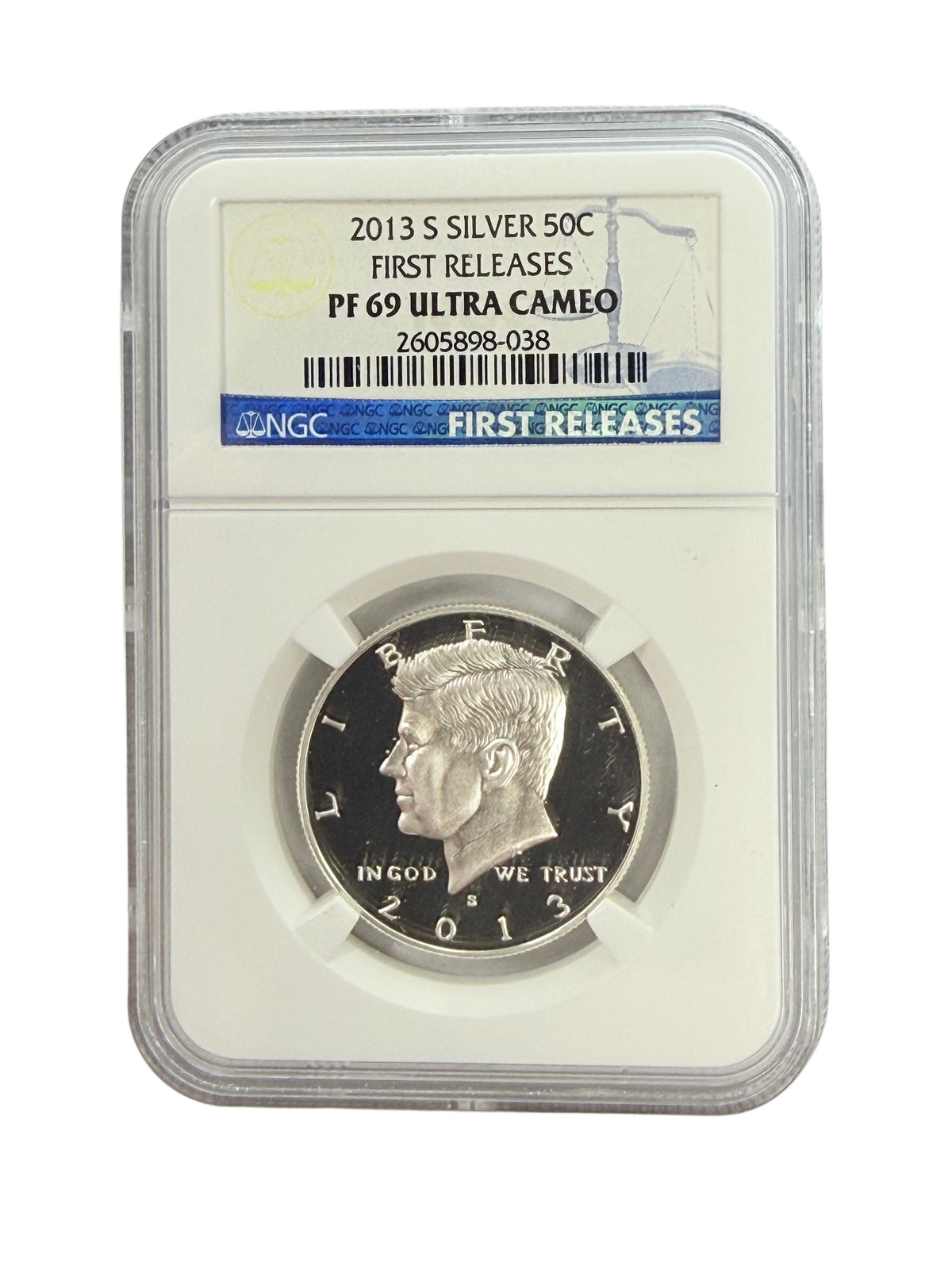 2013-S Silver Kennedy Half Dollar NGC PF69 Ultra Cameo