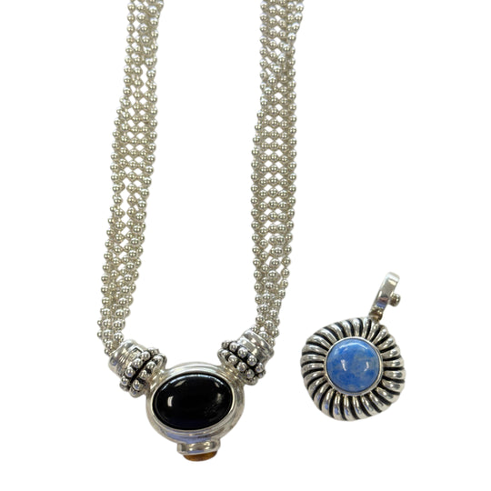 Joseph Esposito Necklace Silver & Gemstone Modular Necklace