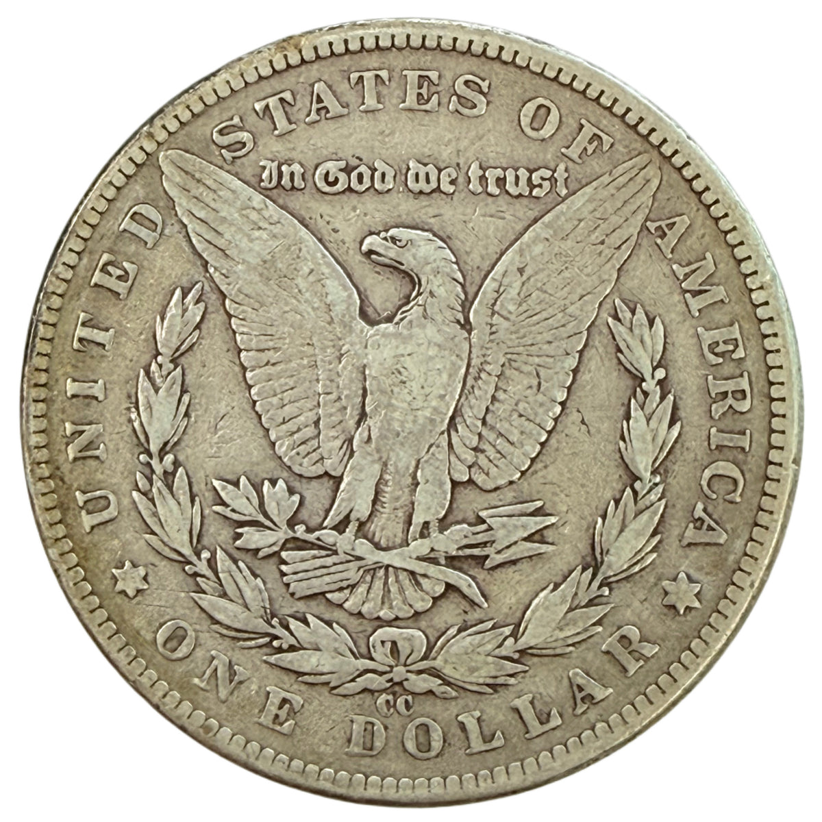 1890-CC Morgan Silver Dollar (F)