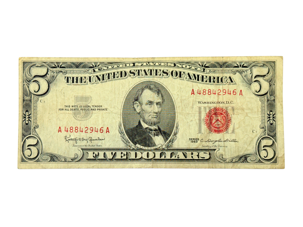 1963 $5 Legal Tender Star Note (F)