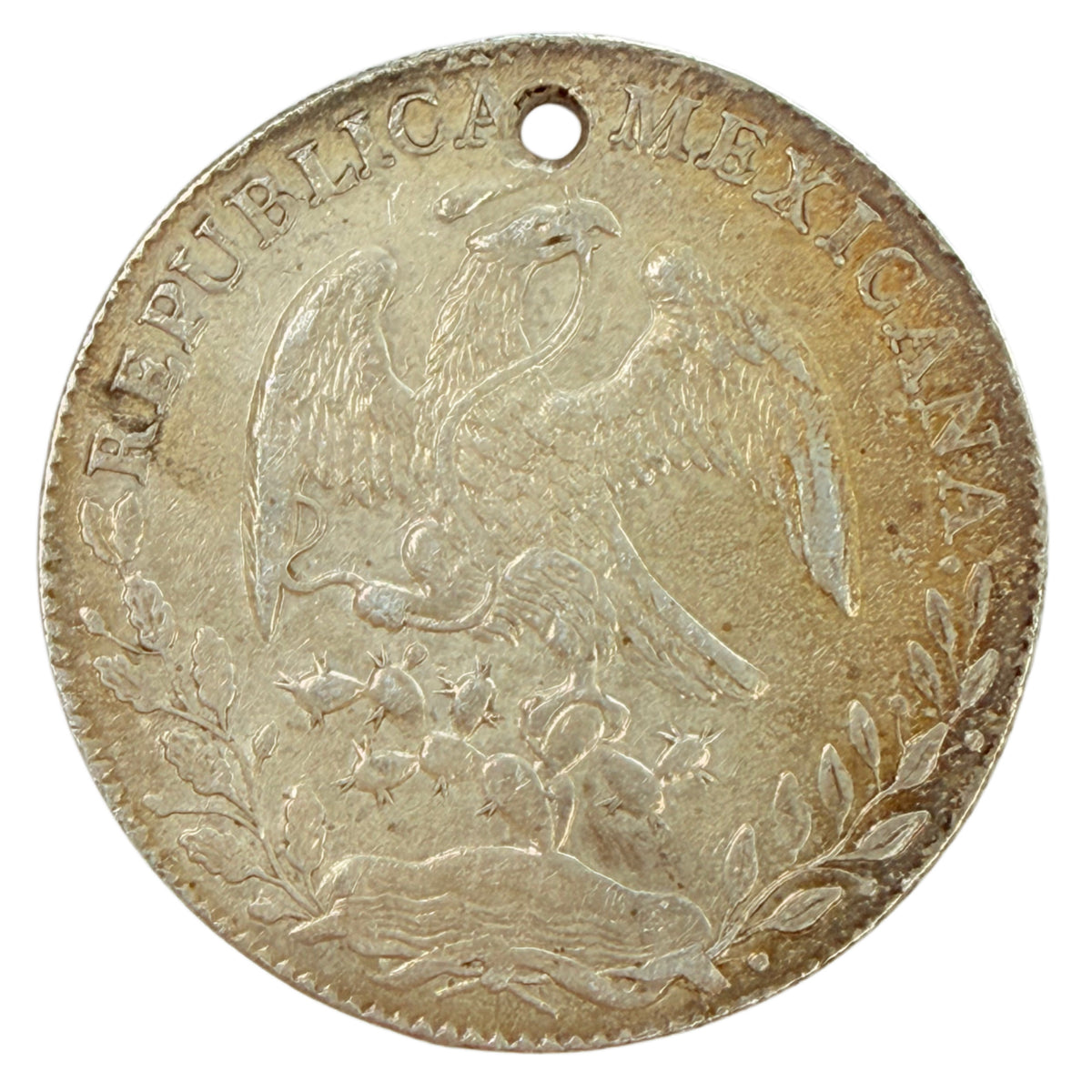1875 Mo BH Mexico City Mexico 8 Reales (XF Details) (Hole)
