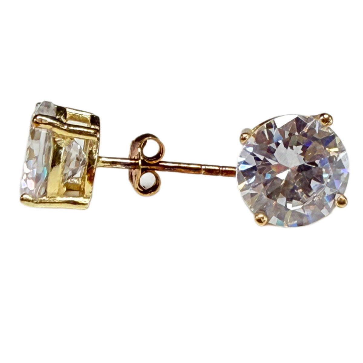 Gold Plated Cubic Zirconia Stud Earrings