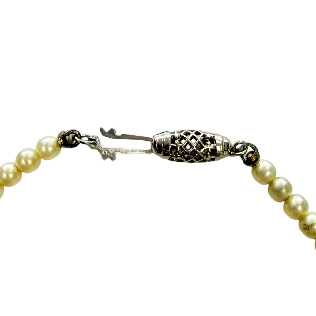 10k Gold & Faux Pearl Necklace