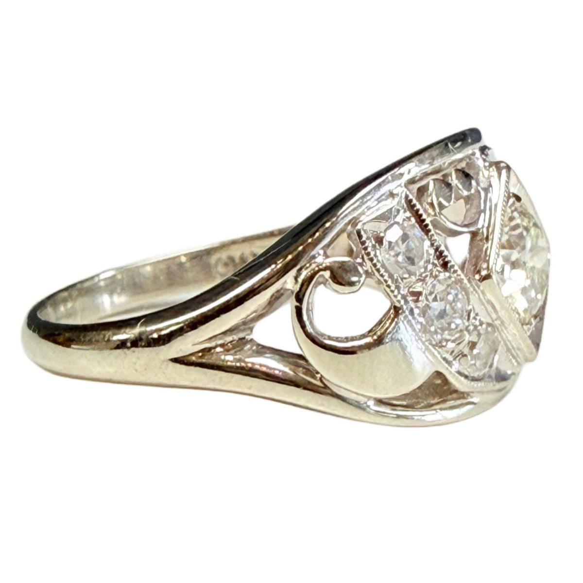 14k White Gold & Diamond Ring