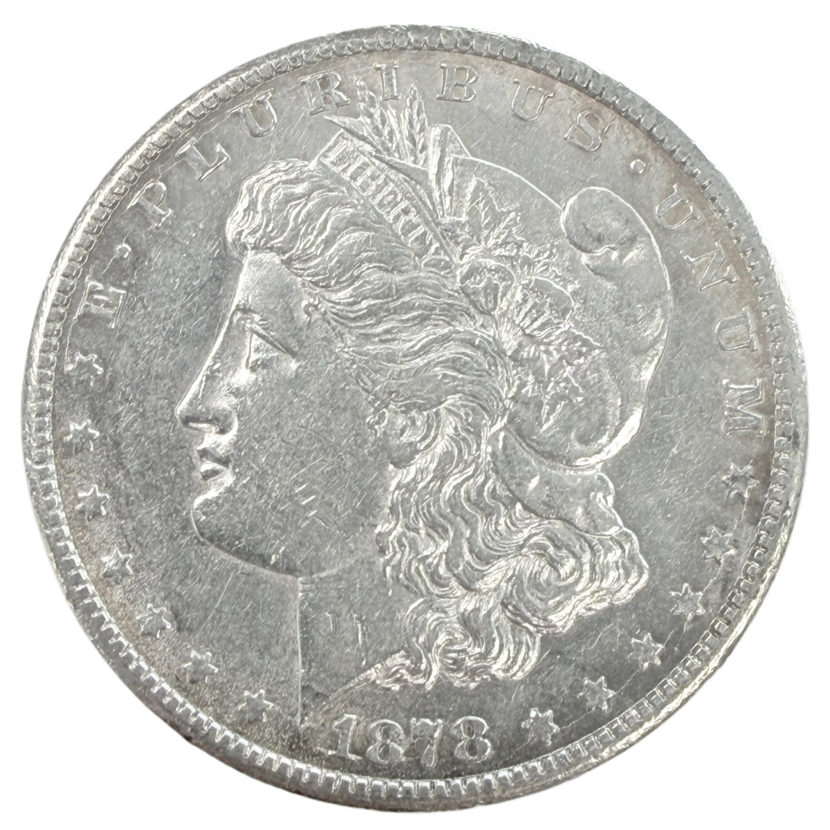 1878-CC Morgan Silver Dollar (AU Details)