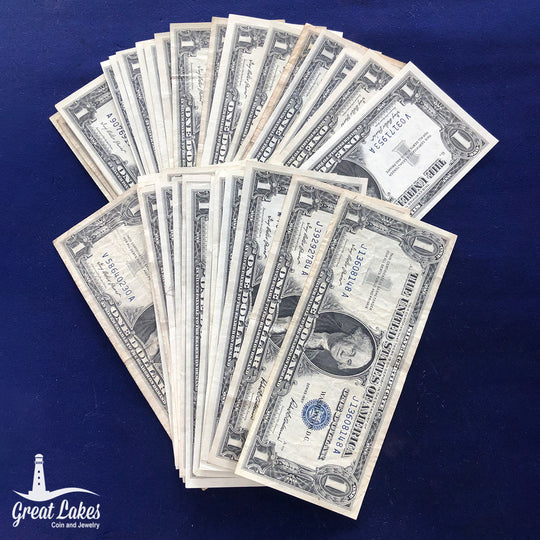 Lot of 38 1957 $1 Silver Certificate (VG - AU)