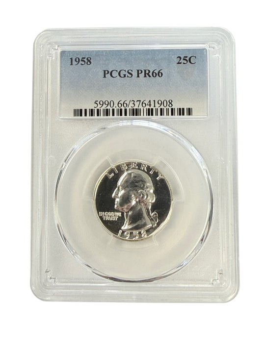 1958 Washington Quarter PCGS PR66