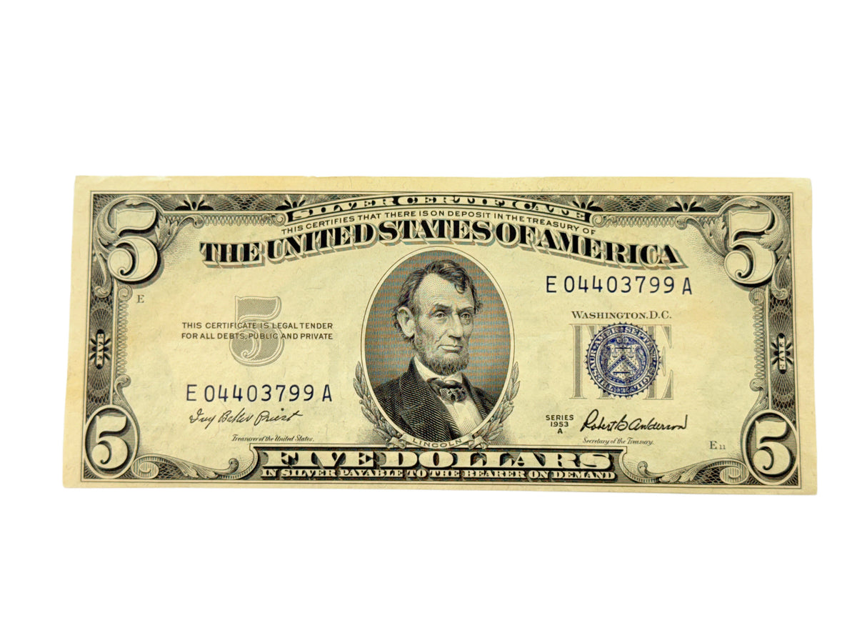1953-A $5 Silver Certificate (VF)