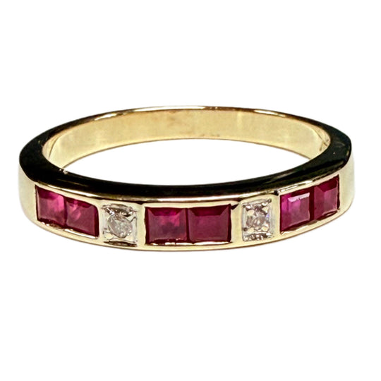 10k Gold Ruby & Diamond Ring