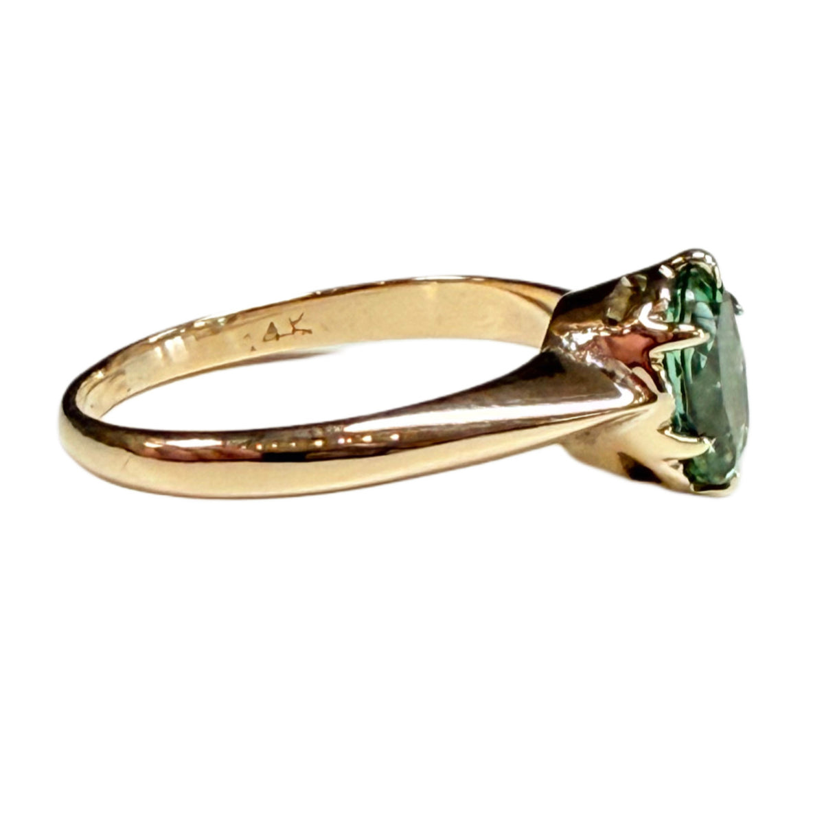 14k Gold & Green Tourmaline Ring
