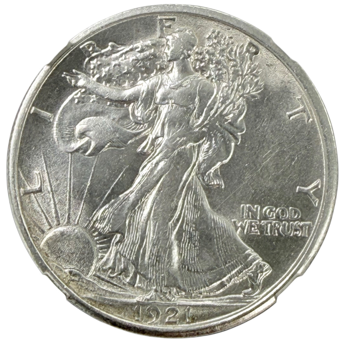 1921-D Walking Liberty Half Dollar NGC AU55